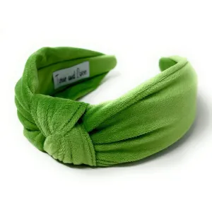 Lime Green Wide Velvet Knot Headband