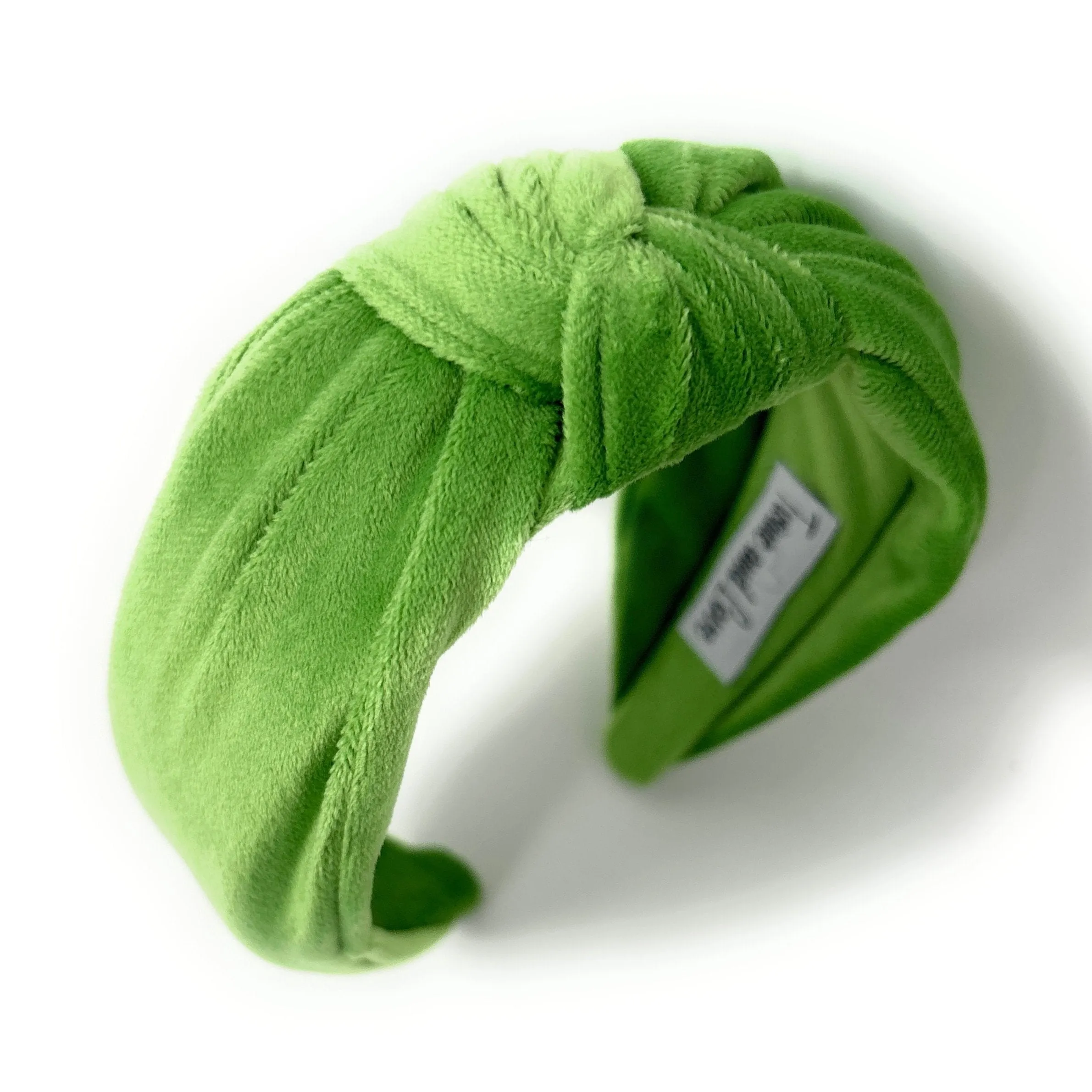 Lime Green Wide Velvet Knot Headband