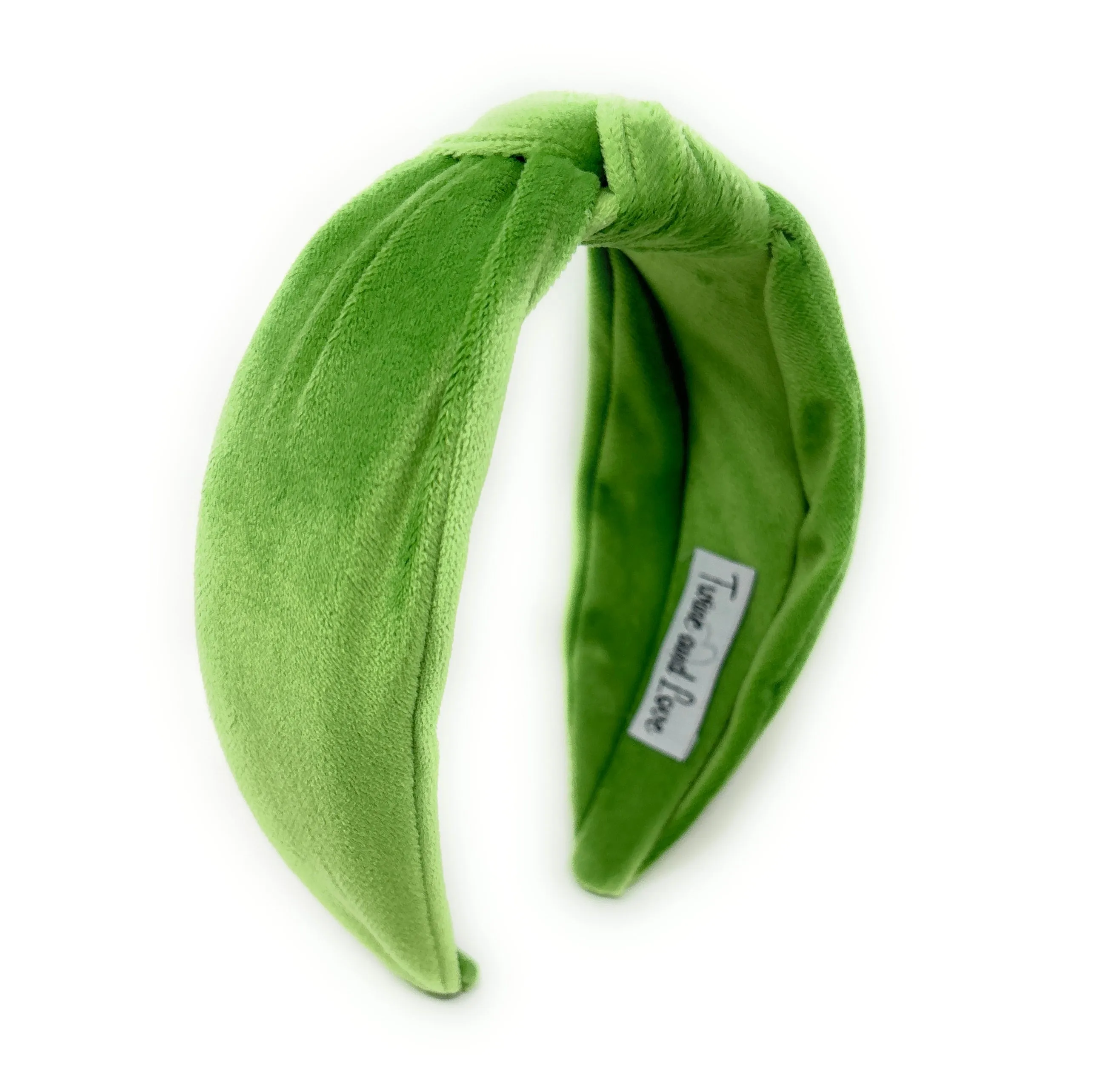 Lime Green Wide Velvet Knot Headband