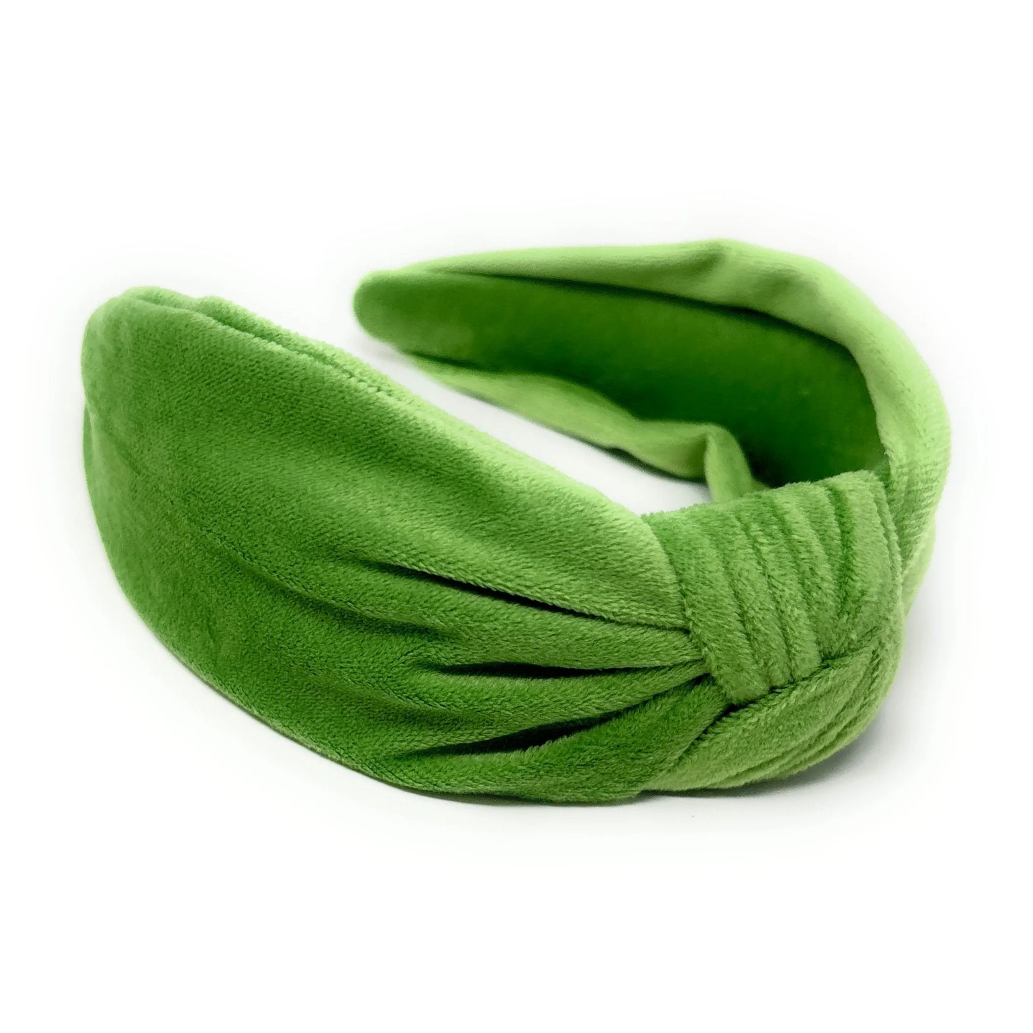 Lime Green Wide Velvet Knot Headband