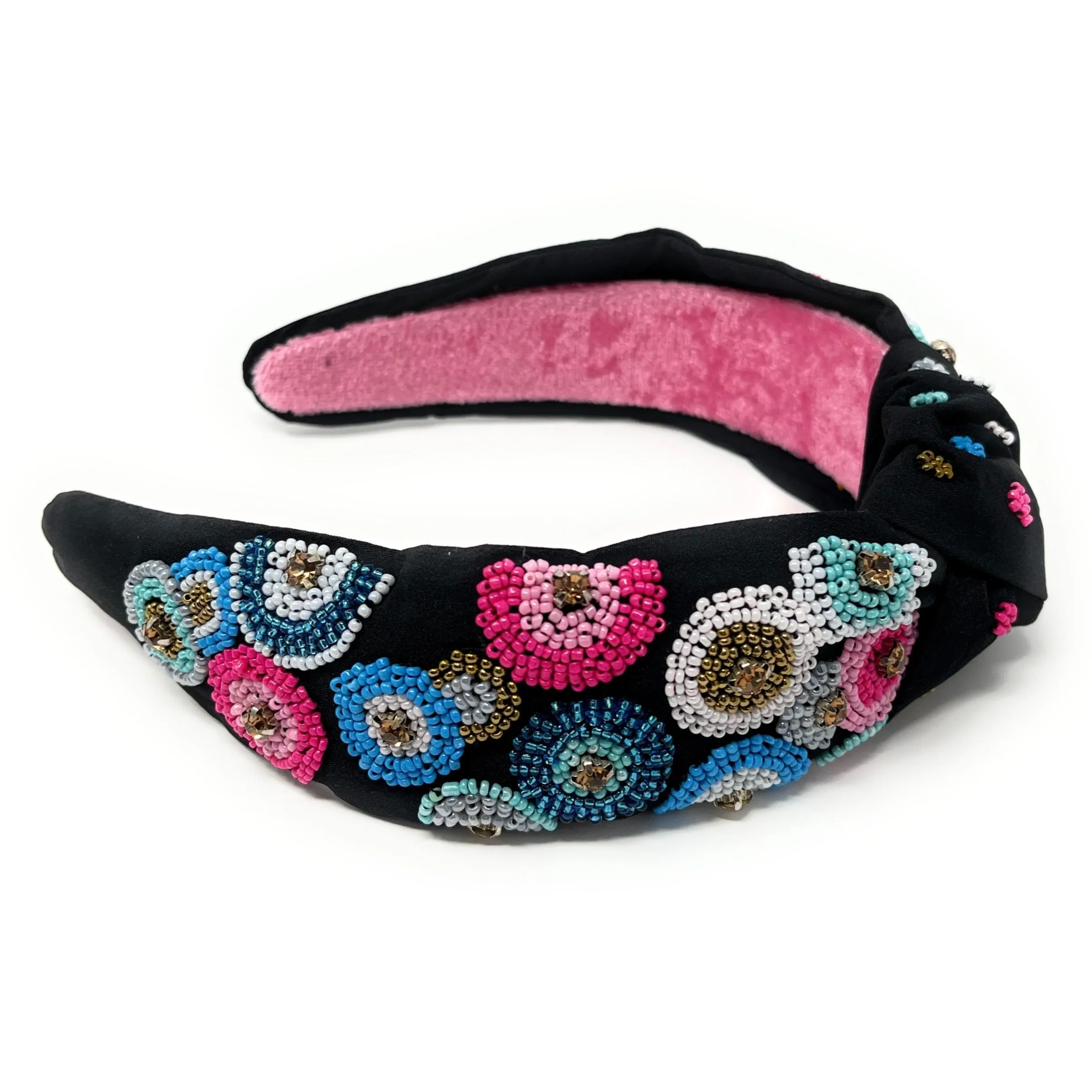 Luz Hand Beaded Knot Headband