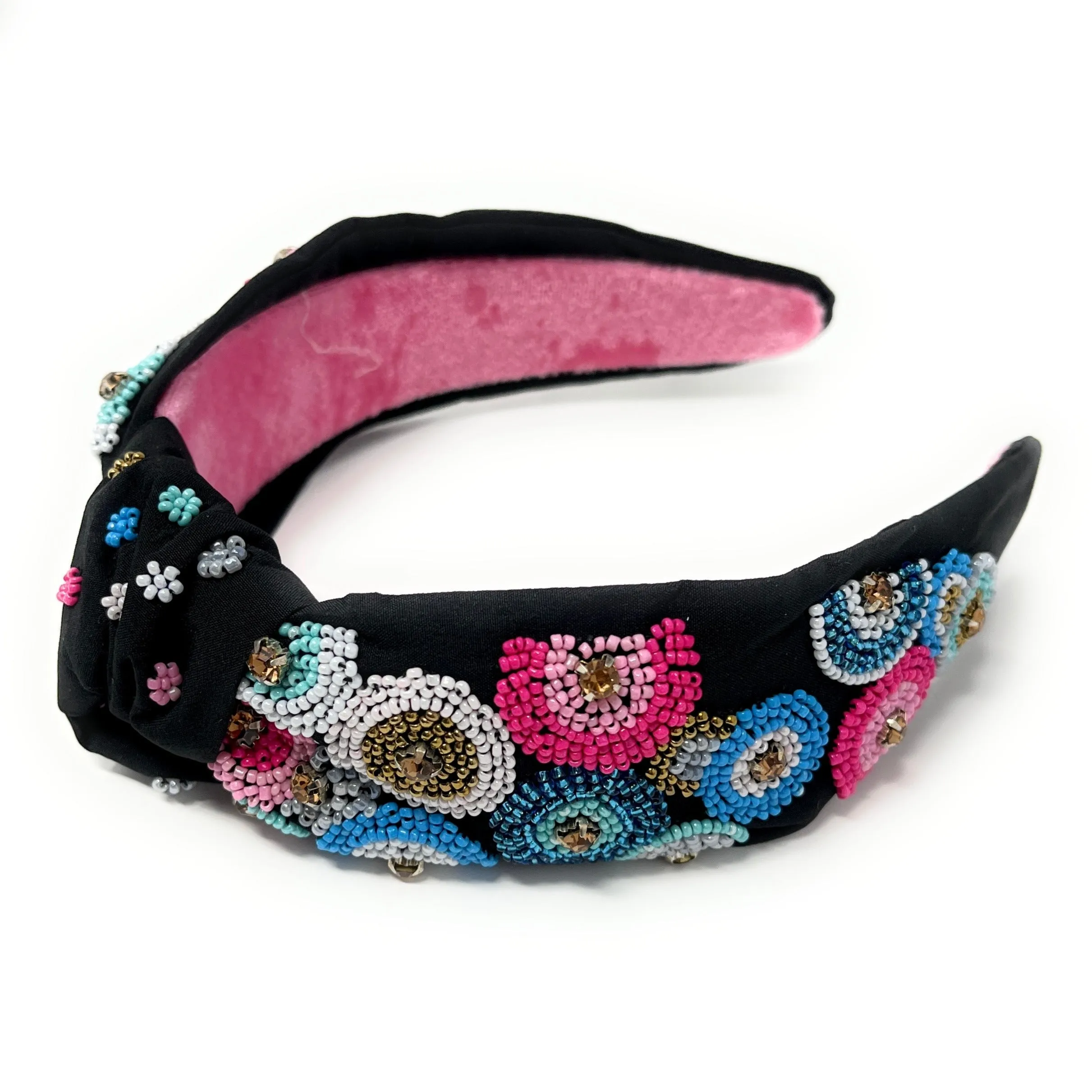 Luz Hand Beaded Knot Headband