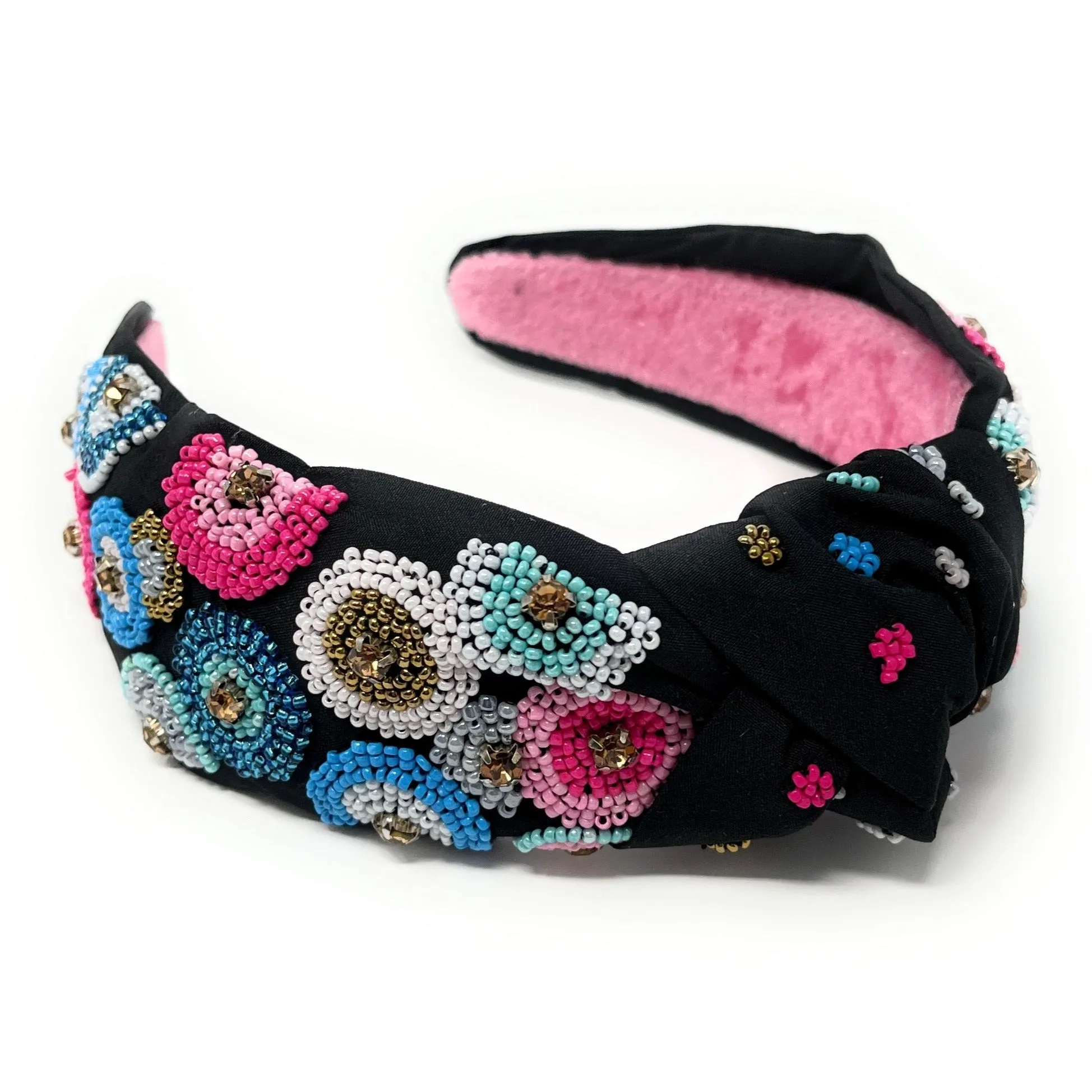 Luz Hand Beaded Knot Headband