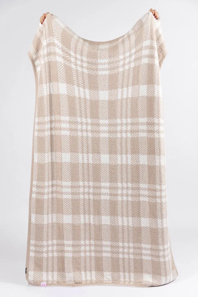 Make Me Believe Taupe Plaid Blanket FINAL SALE