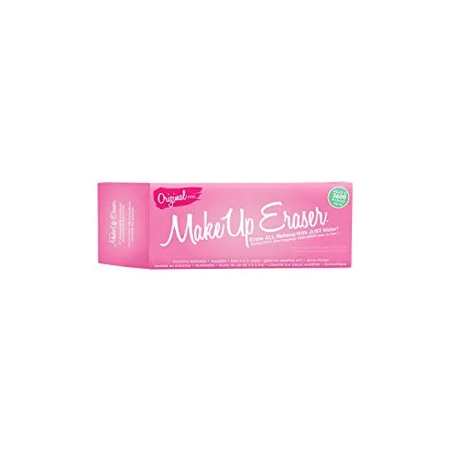 Makeup Eraser The Original Erase All Makeup With Just Water, Including Waterproof Mascara, Eyeliner, Foundation, Lipstick and More, Original Pink