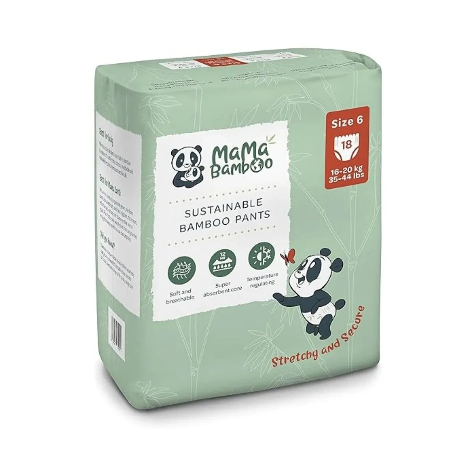 Mama Bamboo Eco Nappy Pants Size 6 18 pcs