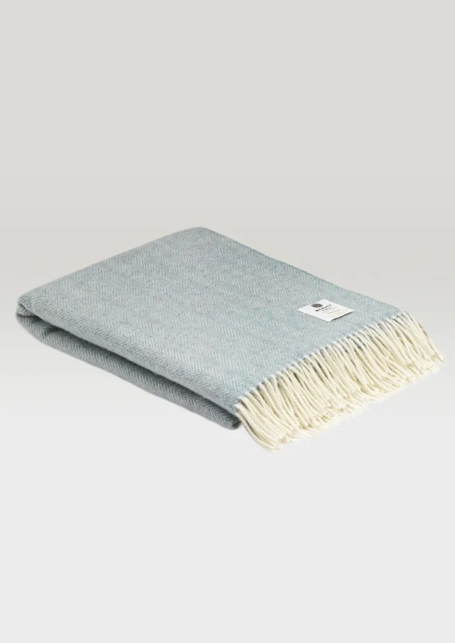 McNutt Herringbone Throw | Sea Green