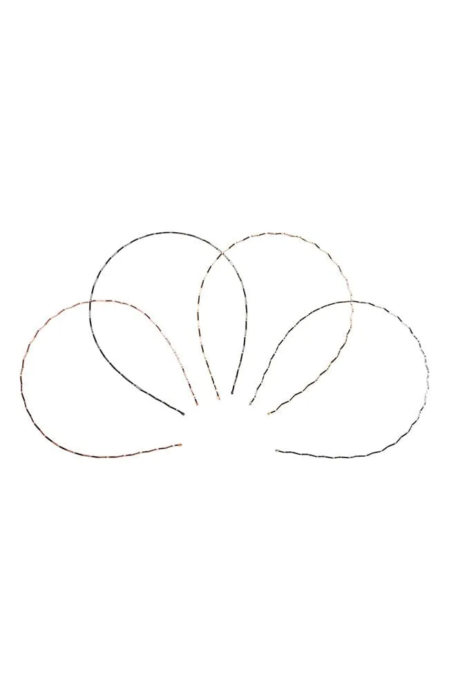 Metal Wave Headband 4-Pack