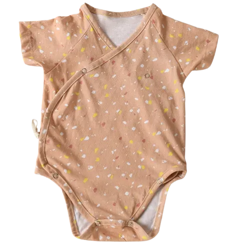 Orange Terazzo Kimono Onesie