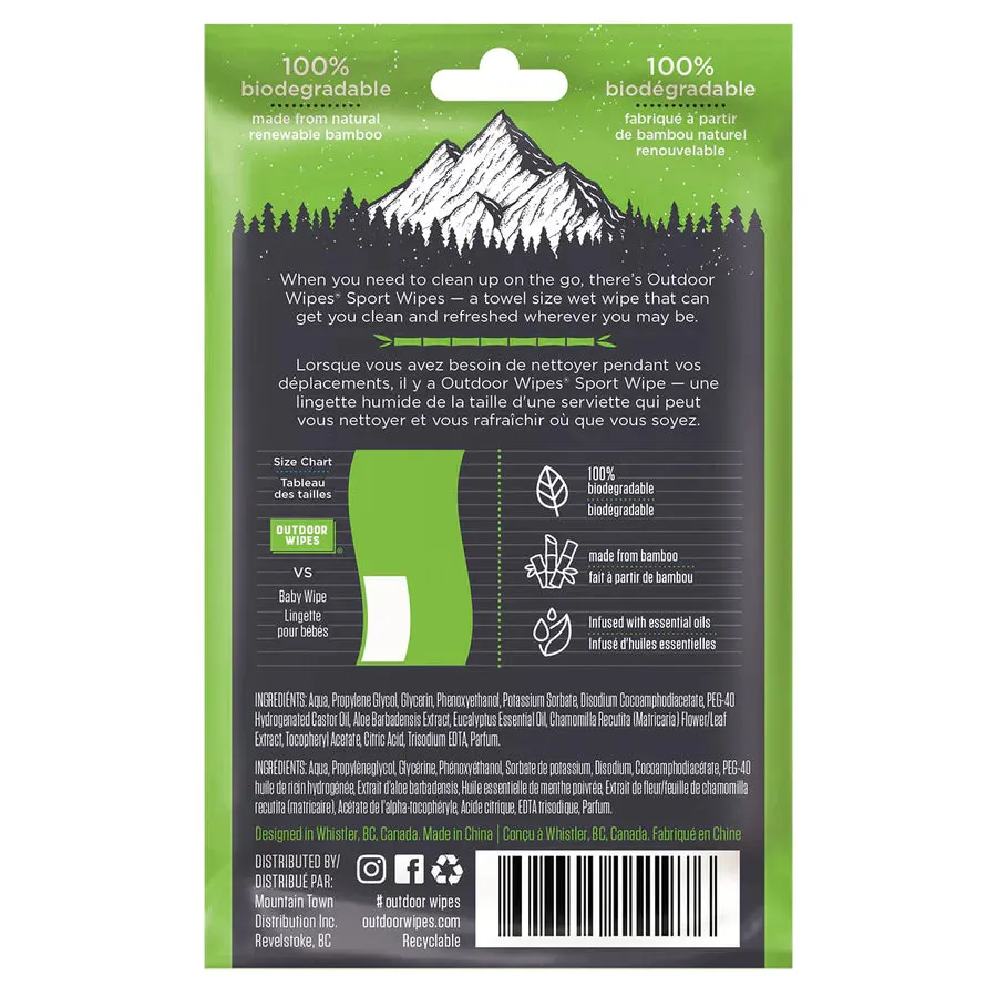 Outdoor Wipes Sport - XL