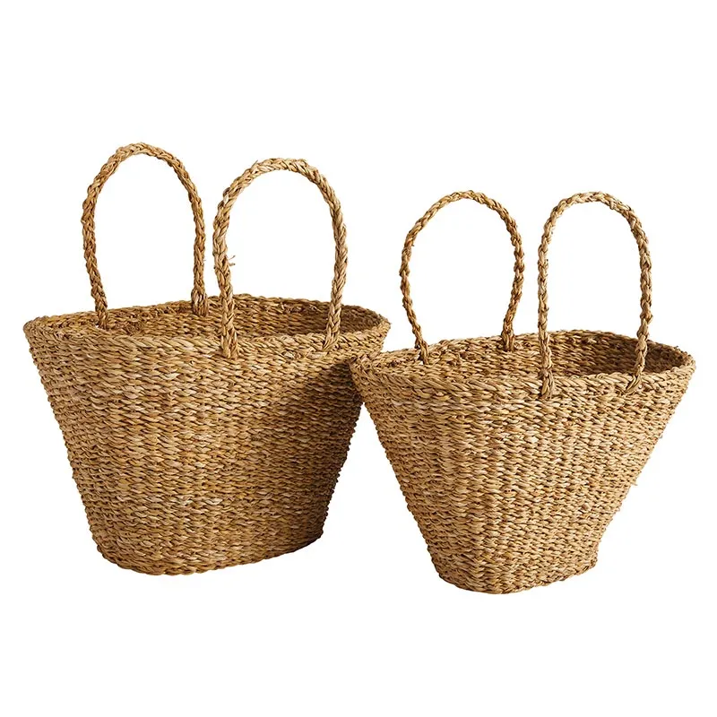 Oval Seagrass Bag - Set of 2, In increments of 2