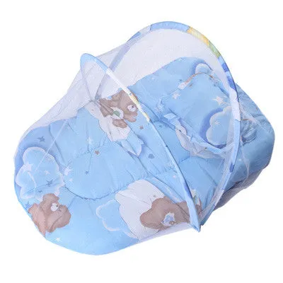 Portable Baby Infants Crib Netting Chinese Mosquito Insect Net Baby Safe Bedding Netting Baby Cushion Mattress with Pillow FCI#