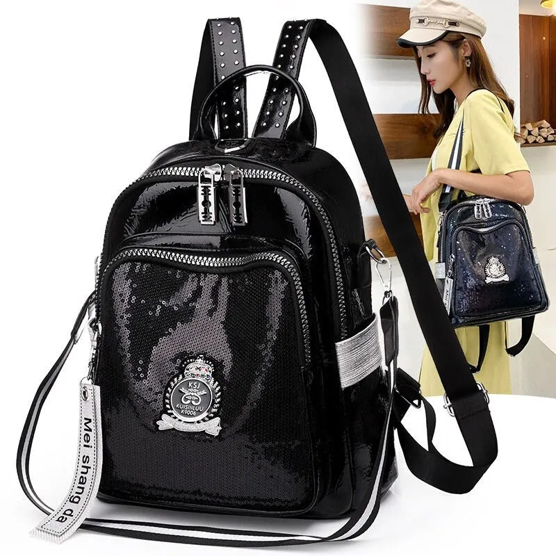 PU Leather Retro Outdoor Backpack For Girls