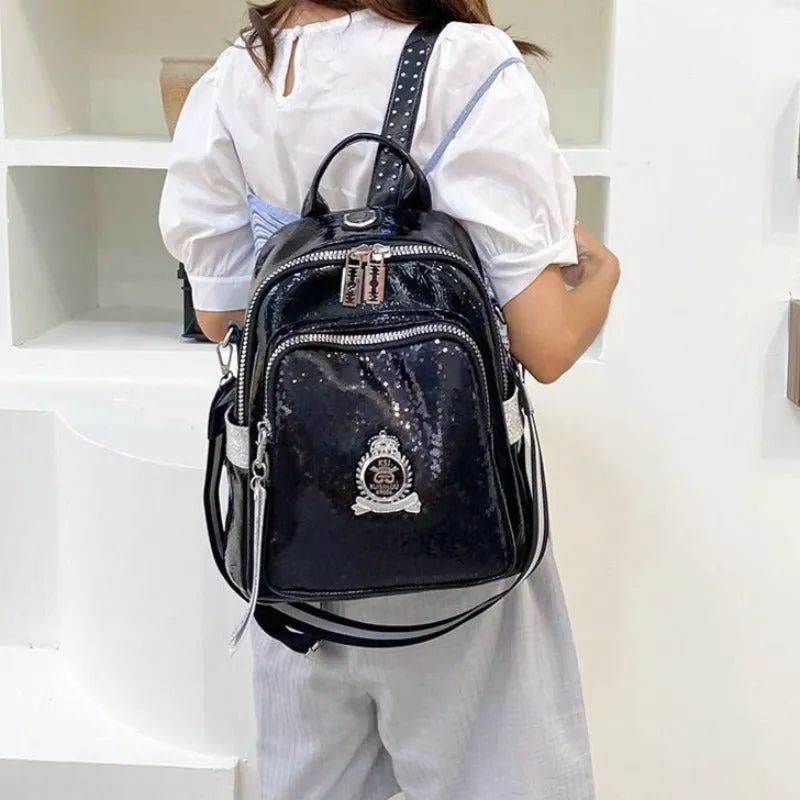 PU Leather Retro Outdoor Backpack For Girls