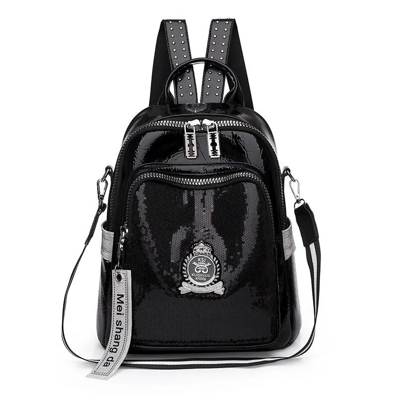 PU Leather Retro Outdoor Backpack For Girls