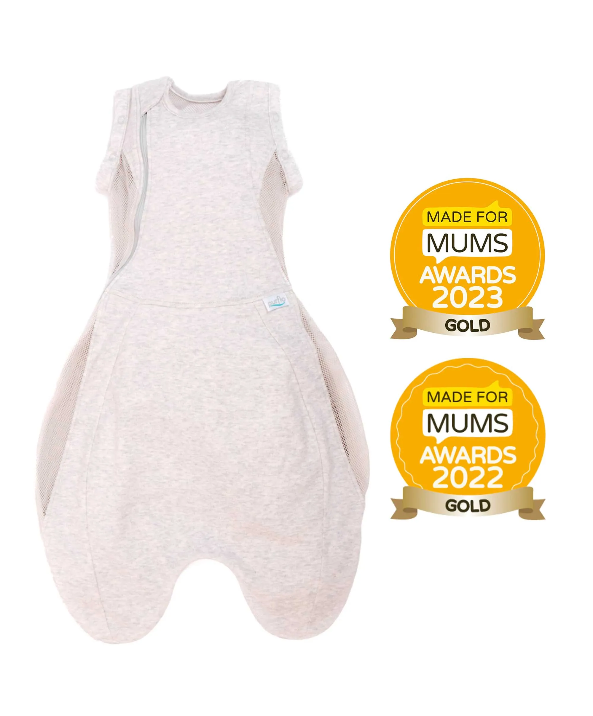 Purflo Swaddle to Sleepbag 2.5 Tog (0-4m) - Grey