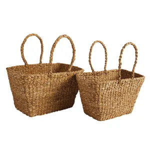 Rectangle Seagrass Bag - Set of 2, In increments of 2