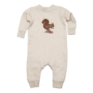 Red Squirrel Fleece Romper