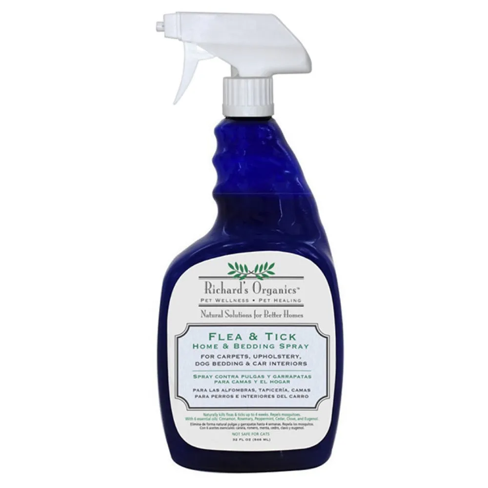 Richard's Organic Natural Flea & Tick Spray for Home and Bedding 32oz