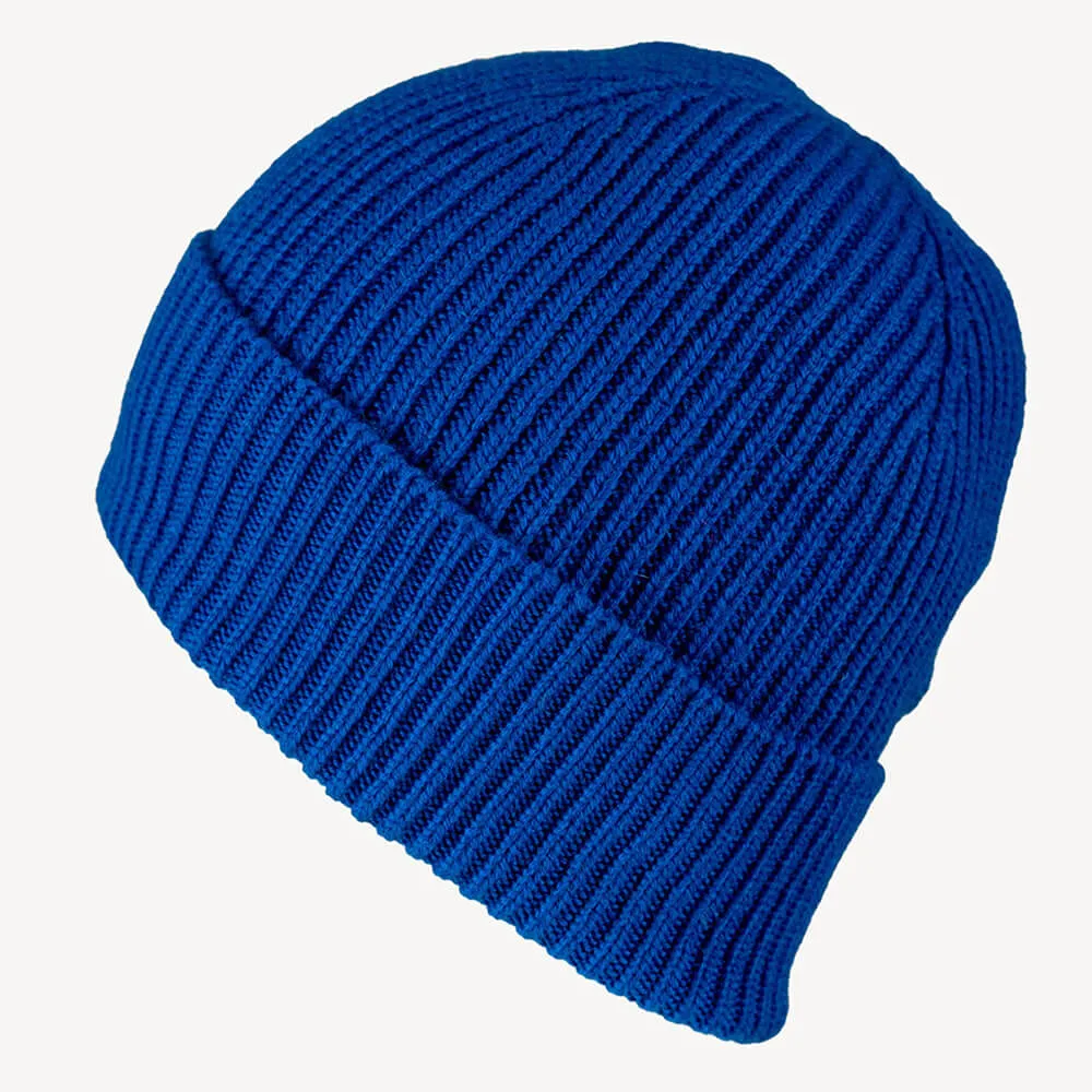 Sapphire Blue Cashmere Beanie and Mittens Set