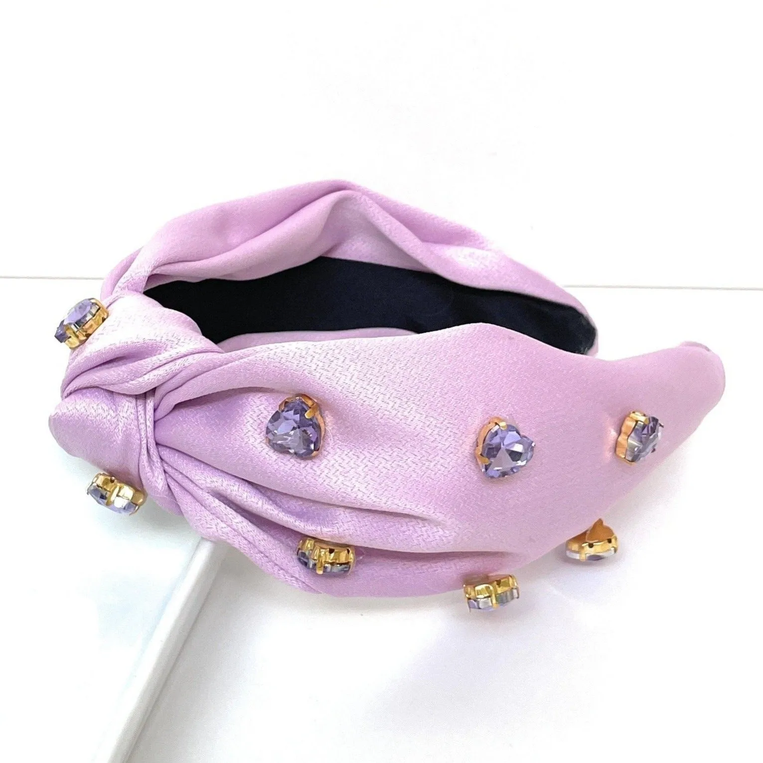 Satin Knot Jeweled Headband