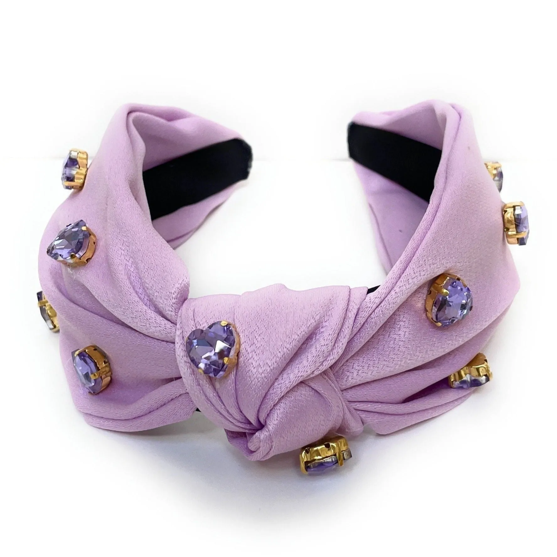 Satin Knot Jeweled Headband