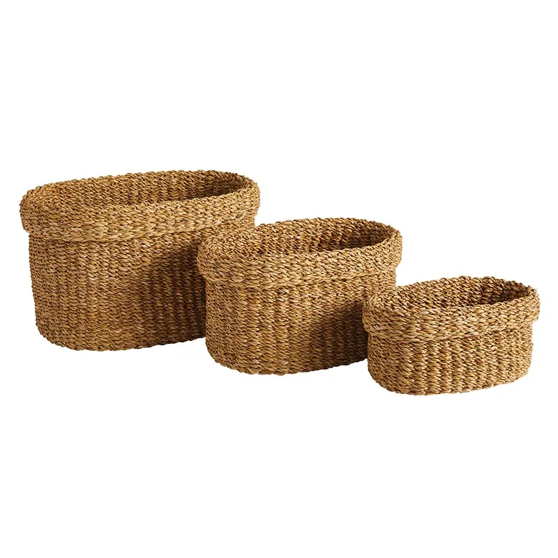 Seagrass Round Baskets - Set of 3, In increments of 2