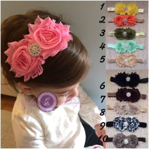 Shabby Baby Headband-PICK YOUR COLOR!