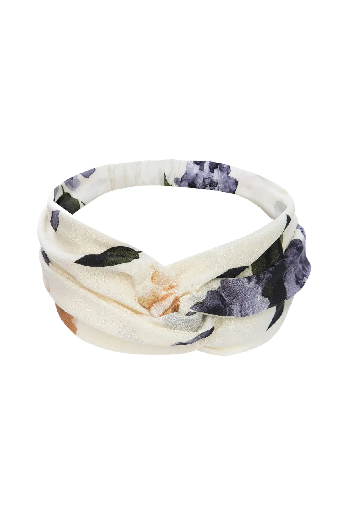 Silk Charmeuse 'Lovey' Headband: Garden Floral Print