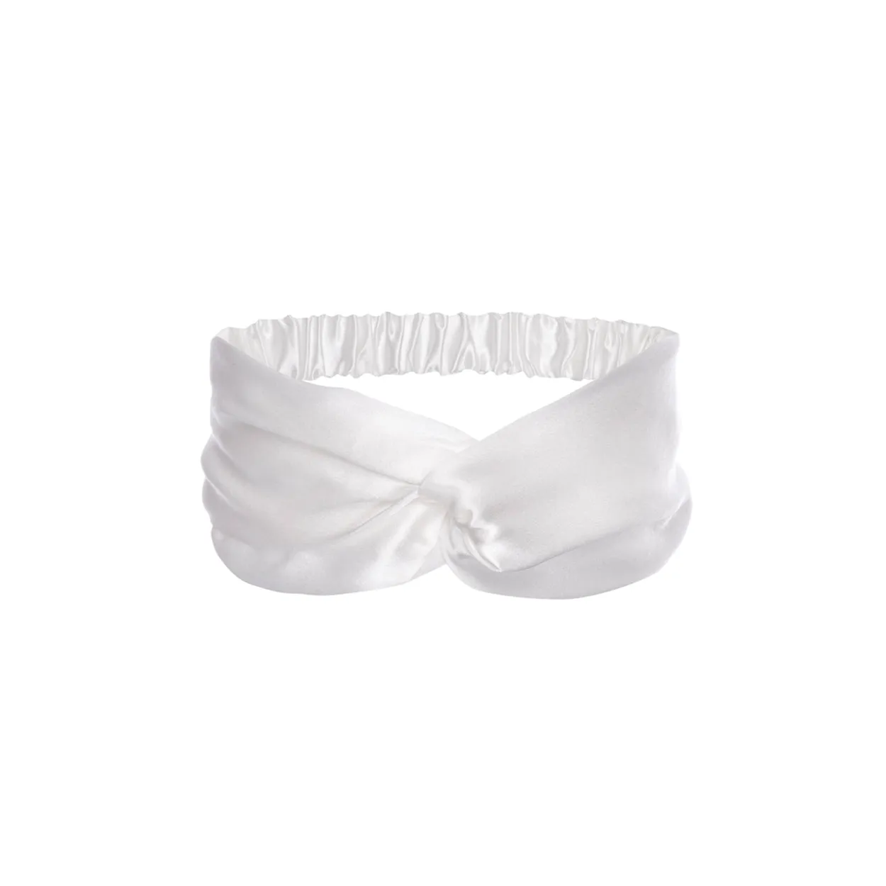 Silk Charmeuse 'Lovey' Headband: Ivory