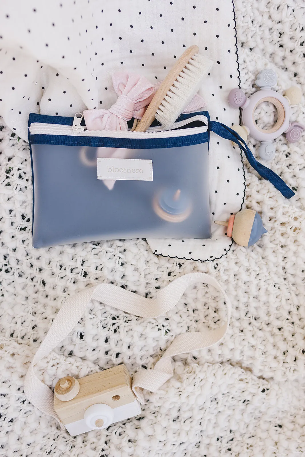 Small Pouch (Link Pink and Navy)