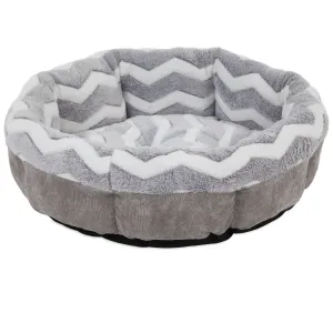 SnooZZy Round Shearling Bolster Dog Bed