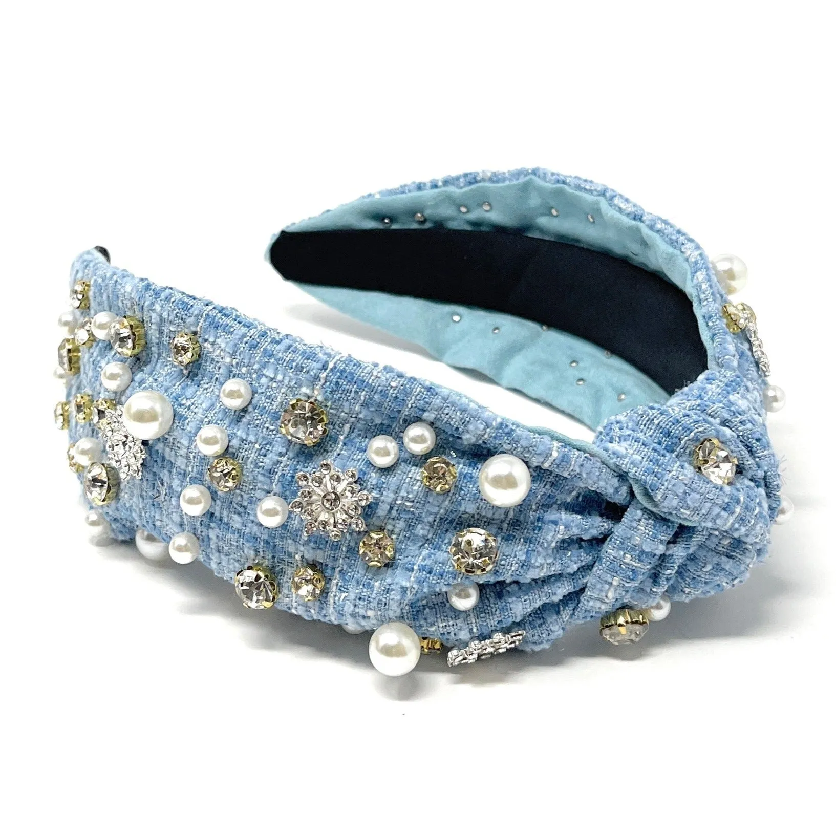 Snowflake Jeweled Knot Headband