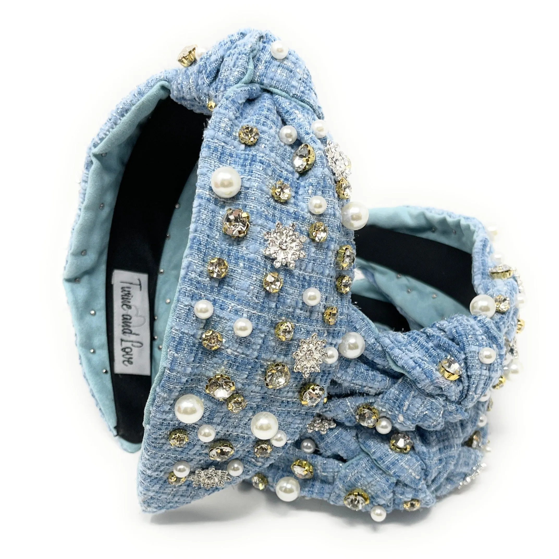 Snowflake Jeweled Knot Headband