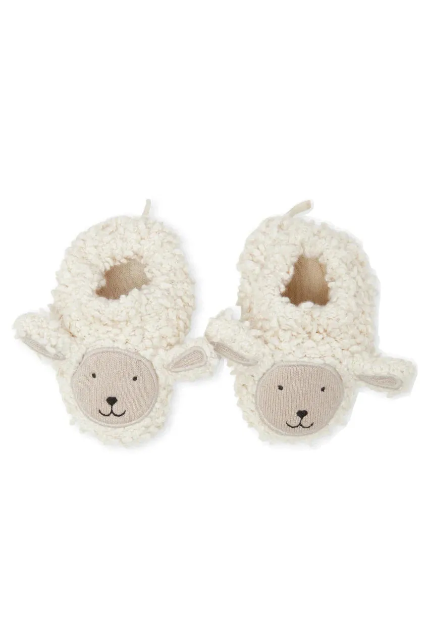 Sophie Home Cotton Knit Baby Booties - Sheep