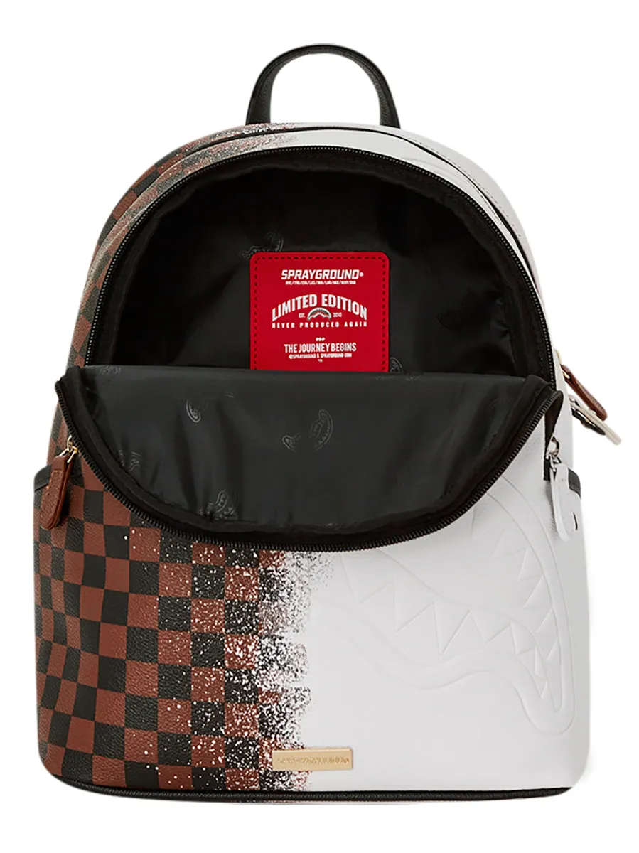 Sprayground Spraysharks Worldwide Savage In Brown White