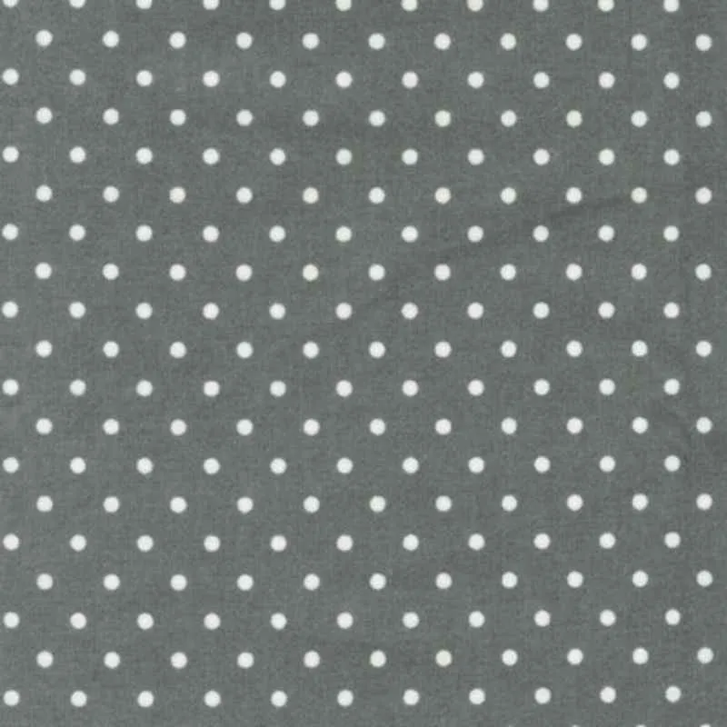 Swiss Dot flannel, 2 ply flannel, Gray Cozy Cotton FLANNEL