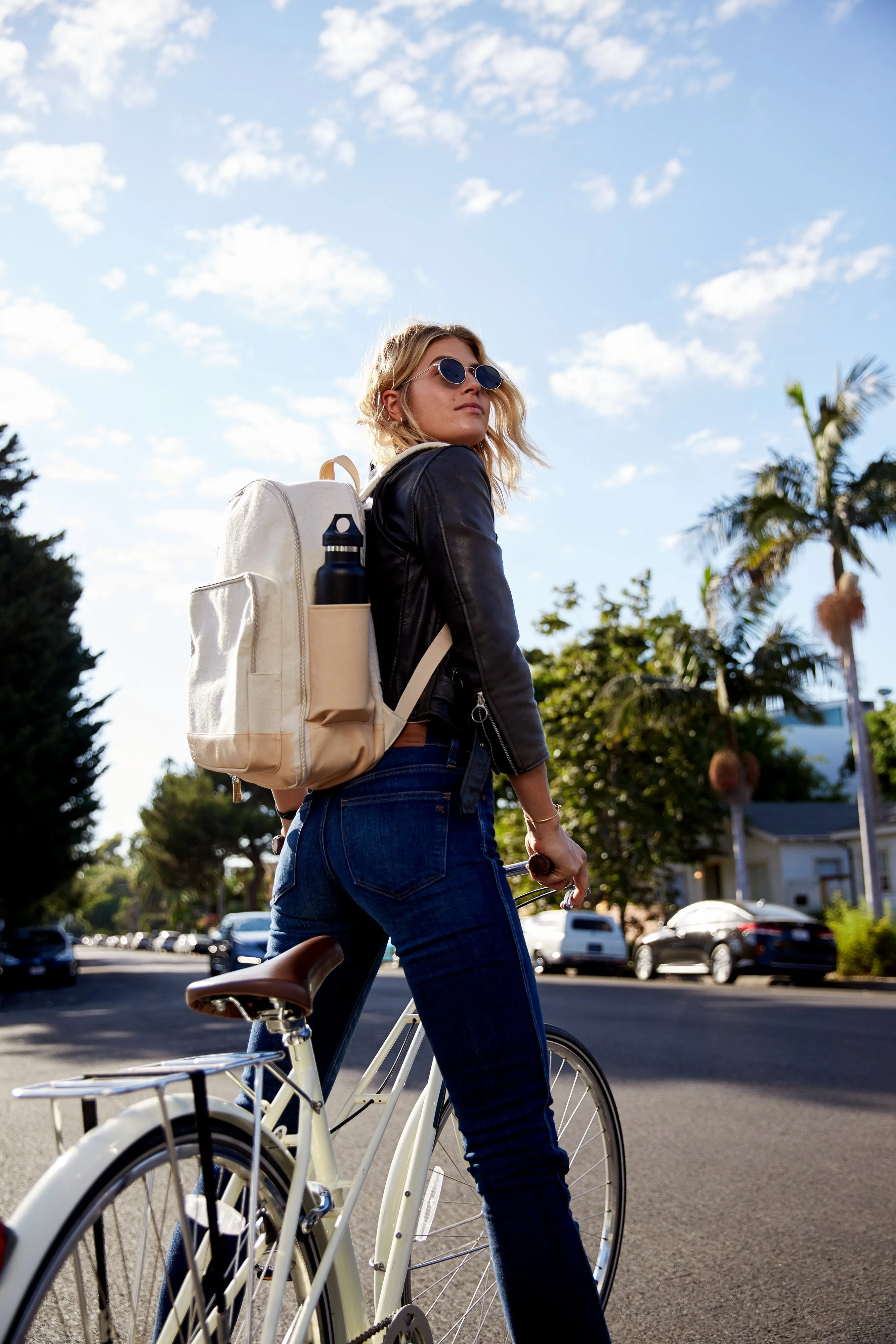 The Backpack in Beige