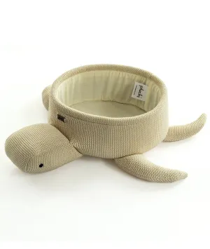 Turtle - Natural Color Cotton Knitted Basket for Home Decor