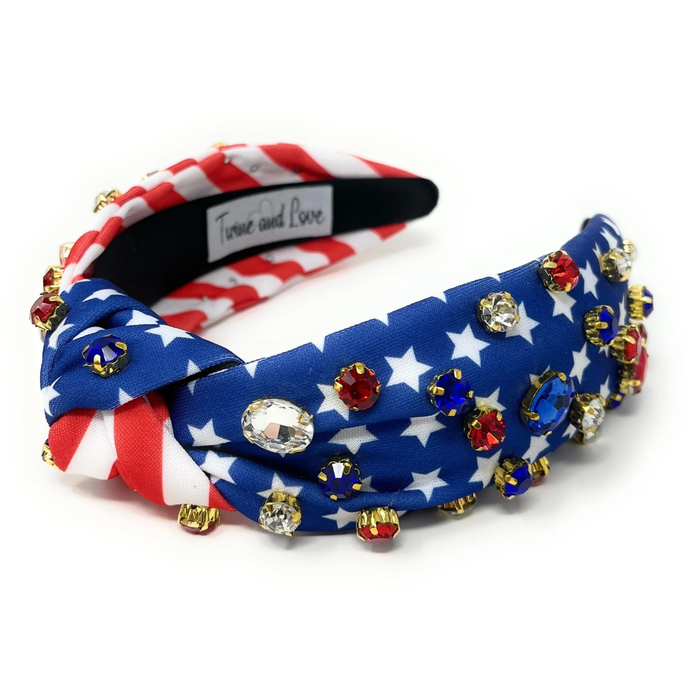 USA Jeweled Knot Headband