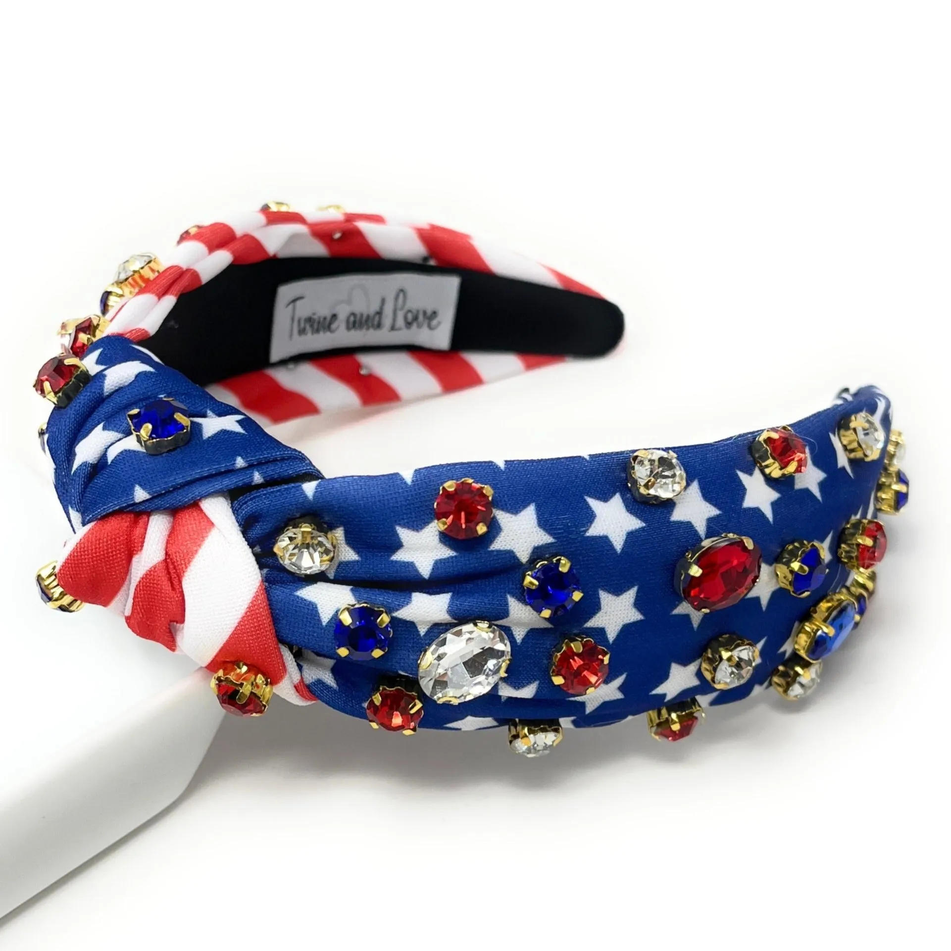 USA Jeweled Knot Headband