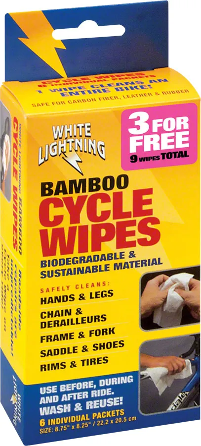 White Lightning Bamboo Cycle Wipes