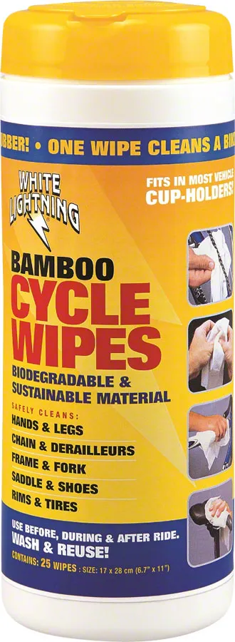 White Lightning Bamboo Cycle Wipes