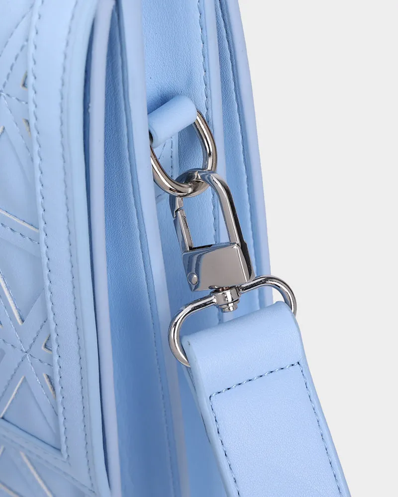 Woven Laptop Bag in Baby Blue