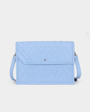 Woven Laptop Bag in Baby Blue