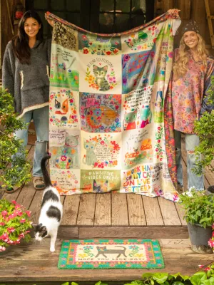 XL Double-Sided Cozy Blanket - Cat Lover Chirps